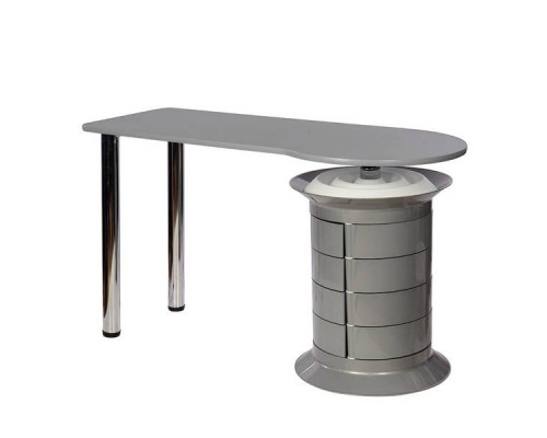 Маникюрный стол Elite серый, серый столешница