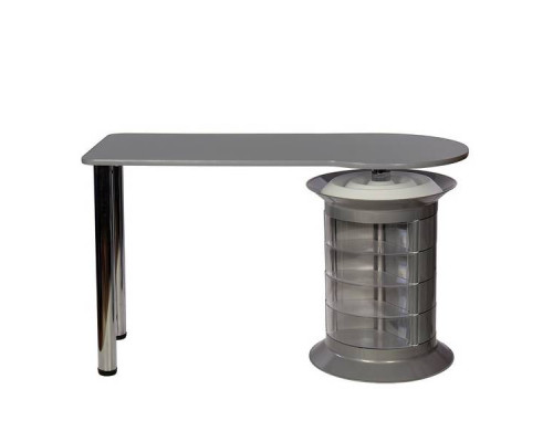 Маникюрный стол Elite plus серый, серый столешница