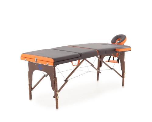 Массажный стол складной деревянный JF-AY01 3-х секционный (темная рама)