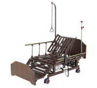 Кровать медицинская электрическая для лежачих больных DB-11А (МЕ-5528Н-10) ЛДСП Венге с боковым переворачиванием, туалетным устройством и функцией «кардиокресло»
