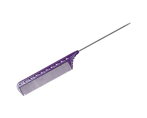 Расчёска с металлическим хвостиком гибкая фиолетовая
