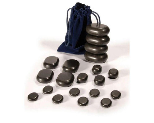 Набор массажных камней из базальта в мешочке (20шт.) H20TC