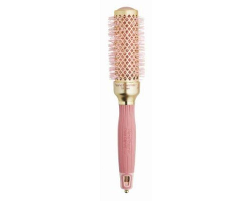 Термобрашинг для укладки волос керамический + ион NanoThermic 34мм розовое золото