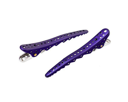 Комплект зажимов Shark Clip (2 штуки), фиолетовый, YS-Shark clip purple met